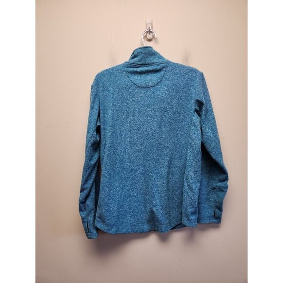 Duluth Trading Women's medium Teal Blue Fleece Full Zip Jacket Thumb Hole Wrist - Picture 3 of 5